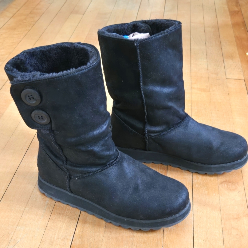 Skechers black winter boots